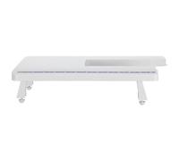 POPETPOP Table d'extension compatible Brother JK17B JA001 JA007 JV1400 en plastique blanc, dimension 38.80X23.50X8.50cm, conçue pour travaux de couture longues durées et projets divers