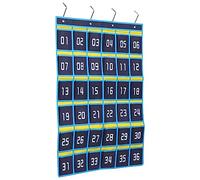 POPETPOP Tableau De Poche pour Salle De Classe Organisateur De Tableau De Poche Numéroté À 36 Poches Support De Calculatrice pour Téléphones Portables pour Le Stockage en Classe