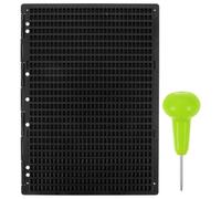 POPETPOP Tableau D'écriture en Braille Plastique 27 Lignes 30 Cellules avec Stylet pour Personnes Aveugles Accessoire D'apprentissage Solide