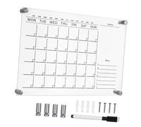 POPETPOP Tableau Mémo Effaçable Transparent Acrylique avec Stylo Tableau Simple pour Messages Manuscrits Planificateur Mural Réutilisable pour Maison et Bureau