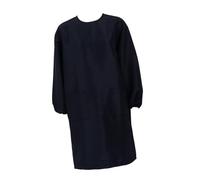 POPETPOP Tablier de Travail à Manches Longues pour Coiffeur avec Poches Blouse Coiffure Noire Tablier Professionnel pour Salon de Barbier et Stylistes Facile à Nettoyer et Séchage Rapide