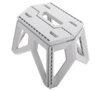 POPETPOP Tabouret Pliant Extérieur Tabouret De Voyage Siège Portatif Selles Portables Chaise De Pêche Chaise De Chasse Chaise Pliante Portative Blanche Plastique