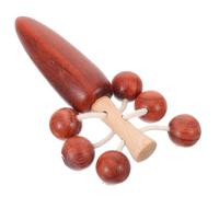 POPETPOP Tambour en Bois pour Bébé à Main 12,8X6,5 CM Stimulant l'Audition et Améliorant L'Attention, Musical Traditionnel pour Garçon et Filles en Maternelle