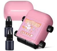 POPETPOP Tampon Pédagogique avec Deux Bouteilles D'encre Addition et Soustraction Double-face Rose Compact et Léger, pour École Maternelle et Paquet à Dos