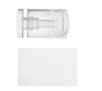 POPETPOP Tampon Transparent Silicone pour Nail Art Kit de Stamping pour French Manucure avec Raclette Outil de Transfert Précis pour Débutants et Professionnels
