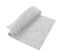 POPETPOP Tapis de Manucure et Fond Photo Élégant Pliable en Résine Argentée avec Design Scintillant Ultrabrillant, Repose-main Confortable pour Nail Art Professionnel
