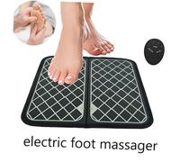 POPETPOP Tapis De Massage Des Électrique Tapis De Massage Charge Usb Forme Carrée Noir