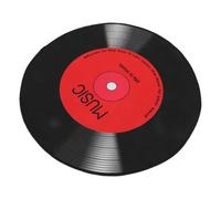 POPETPOP Tapis de Tourne-Disque Rond Antidérapant en Polyester Design Musical Unique, Résistant à l'usure, pour Chambre et Salon Décoratif