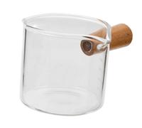 POPETPOP Tasse à Mesurer Espresso Verre avec Double Bec Poignée Antidébordement Compatible Toutes Sources de Chaleur pour Préparation Précise de Café à