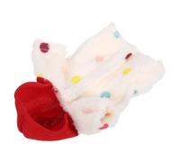 POPETPOP Tenue pour Petits Lézards Respirante en Coton Capuche Rouge à Pois - Costume Déguisement Lézard pour Sorties en Extérieur, Ajustement Sécurisé et Entretien Facile