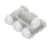 POPETPOP Têtes de Remplacement Électriques pour Râpe Pédicure Lot de 4 Gris, Rouleaux Grossiers pour Exfoliation Peaux Mortes, Soins Pieds Femme Usage Domestique et Professionnel