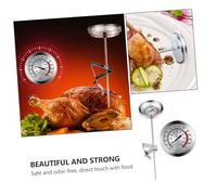 POPETPOP Thermomètre à Viande à Inoxydable pour Cuisine et Barbecue Thermomètre de Cuisson Portable pour Contrôle Précis des Températures Du Poulet Viande et Aliments Frits