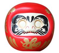POPETPOP Tirelire Daruma Japonaise Céramique Rouge Petite Figurine Décorative de Bureau Ornement Traditionnel Japonais pour Économies et Décoration Intérieure