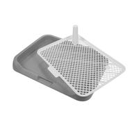 POPETPOP Toilette pour Chien Intérieure Abs Plateau Grand Volume Anti-éclaboussures pour Petits et Grands Chiens Hygiénique