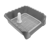 POPETPOP Toilettes pour Chiots Colonne d'Induction et Grille de Protection pour Pattes, Bac à Litière Intérieur et Balcon, Plateau d'Entraînement Anti-Éclaboussures pour Plusieurs Styles