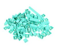 POPETPOP Touche de Remplacement pour Clavier Mécanique, Touches de Clavier Pbt 104 Touches, Profil Escalier, Caractères Fermés, Couche Protectrice, Bleu-Vert