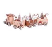 POPETPOP Train de Noël Bois Miniature Coloré Décoration Festive pour Table Cheminée et Fêtes Hiver Ornement Train Noël Intérieur