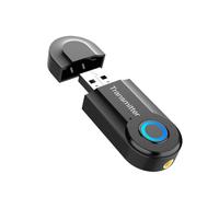 POPETPOP Transmetteur Audio USB pour Casque et TV Adaptateur Stéréo et Portable Facile Aux Appareils Audio Noir