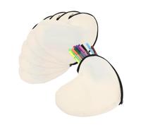 POPETPOP Trousse de Maquillage avec Fermeture Éclair Lisse Forme Cœur en Tissu Blanc Facile à Ouvrir, pour Voyage et École