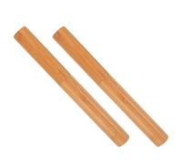 POPETPOP Tube de Rangement Cylindrique en Bambou Beige, Organise Efficacement Documents et Protège-brosses à Dents, Design Polyvalent pour Bureau et Transport D'œuvres D'art, Lot de 2