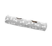 POPETPOP Tunnel Pliable pour Chatons avec 2 Trous et Balle en Peluche à Motif Os, Interactif Cache-Chat Sonore en Tissu Résistant, Tunnel D’activité pour Chats D’intérieur, Jeu