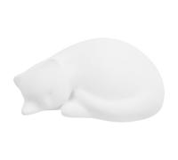 POPETPOP Urne Funéraire Base Stable en Résine Blanche pour Cendres de Chat et Fermeture Sécurisée, Sculpture Délicate de Chat pour Mémoriaux