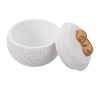 POPETPOP Urne Funéraire en Céramique Blanche pour Cendres de Chien et Animaux, Double Compartiment avec Couvercle à Rabat Facile à Ouvrir, Décoration de Maison et Souvenir