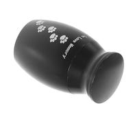 POPETPOP Urne pour Animaux De Compagnie Statue Commémorative d'ange De Chat Transporteur À Thème Caisse Souvenir De Chat Tasses Dissolvant Cage Épilateur pour Chat Patte Alliage Black