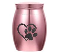 POPETPOP Urne pour Chien en Acier Inoxydable avec de Patte de Cœur Cercueil pour Cendres d'animaux de Compagnie Pot pour Cendres d'animaux de Compagnie Urne pour Cendres de Chien