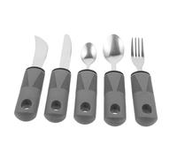 POPETPOP Ustensiles Adaptatifs pour Personnes Âgées avec Poignées Antidérapantes Larges Couverts Tremblement Lot Portable Ergonomiques pour Arthrite et Handicap