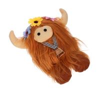 POPETPOP Vache en Peluche Décorative pour Garçon Et Filles 30 Cm en Peluche Douce Couleur Marron Jouet Décoration pour Chambre D'garçon Et Filles Présent pour Anniversaire 1 Pièce