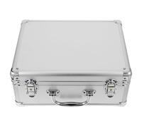 POPETPOP Valise à Outils en Alliage D'aluminium Argenté Sécurité par Mot de Passe, Capacité de Charge, Boîte de Rangement Multifonction pour Camping et Pêche