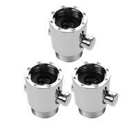 POPETPOP Vanne de Limitation de Débit de 3 Pièces, Robinet à Bouton-poussoir en Abs, Filetage G1/2, Contrôle Automatique du Volume D'eau pour Salle de Bain