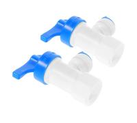 POPETPOP Vanne de Réservoir à Bille 1/4 Pouce pour Système D'osmose Inverse et Purificateur D'eau, Connexion Étanche Fiable en Pom, Lot de 2 Pièces pour Usage Domestique et Commercial