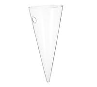 POPETPOP Vase Mural Verre Transparent pour Fleurs Support Décoratif Forme De Cone pour Intérieur Et Cuisine Élément De Décoration Romantique Et Pratique