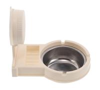 POPETPOP Ventouse pour Cendrier Mural Beige en Acier Carbone et Plastique, Collecteur de Cendres de Cigarettes Amovible pour Toilettes Commerciales et Salle de Bain