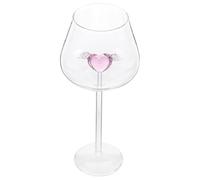 POPETPOP Verre à Pied en Verre Résistant 1 Pc, Tasse Portable Design Cœur Ange, Gobelet à Jus Portable Romantique pour Fête et Usage Domestique, Présent Saint-valentin Élégant et Pratique