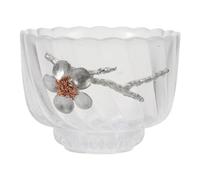 POPETPOP Verre Tasse à Thé Japonaise, Résistante Coupe Fleur de Prunier | Base Stable, Surface Lisse, pour Boissons Chaudes ou Froides, Desserts, Jus, Table de Mariage