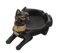 POPETPOP Vide-Poches en Résine De Chat Égypte, Plateau à Bijoux Décoratif, Porte-bagues Multifonction, Rangement Bureau pour Petits Objets Et Accessoires