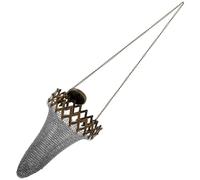 POPETPOP Vintage Coin Holder with Twist Lid Secure Closure Compact Gate Top Mesh Purse for Coins and Small Items Stylish Stainless Steel Mesh Change Bag for Collectors and Antique