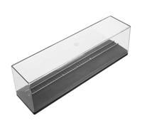 POPETPOP Vitrine de Présentation pour Modèle de Train 1:160 en Acrylique Transparent avec Piste et Base Noire, Boîte Anti-poussière Adaptée aux Trains de Collection