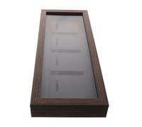 POPETPOP Vitrine Murale en Bois pour Trophées et Médailles, Boîte D'ombre Multifonctionnelle 4 Emplacements, Décoration Maison Moderne et Minimaliste pour Collectionneurs
