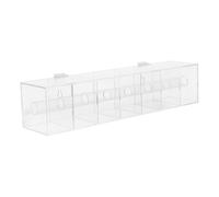 POPETPOP Wall Mount Acrylic Label Dispenser Box Transparent Sticker Roll Holder pour Date Price et Address Tags Sécurisé pour Cuisine Pantry et Retail