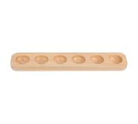 POPETPOP Wooden Egg Holder Tray Solid Wood Egg Storage Rack For Refrigerator And Countertop Display And Decorative Serving Tray