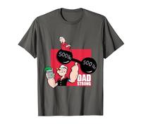 Popeye Dad Strong Fête des Pères - Cadeau pour Papa T-Shirt, Homme, Asphalte, 6XL
