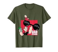 Popeye Dad Strong Fête des Pères - Cadeau pour Papa T-Shirt, Homme, Olive, M