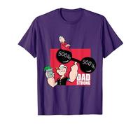 Popeye Dad Strong Fête des Pères - Cadeau pour Papa T-Shirt, Homme, Violet, S