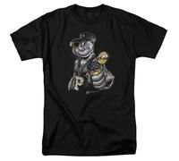 Popeye Get More Spinach T Shirt Comic Cartoon Tee Black