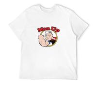 Popeye Man Up Front Print Blue Adult Shortred Mens T Shirt XL