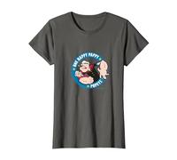 Popeye « One Happy Pappy » Cadeau pour la fête des pères T-Shirt, Femme, Asphalte, XL